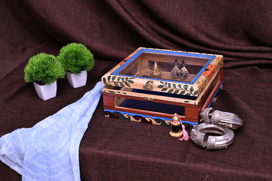 Hand Painted Gond Tribal Art Jewellery Box